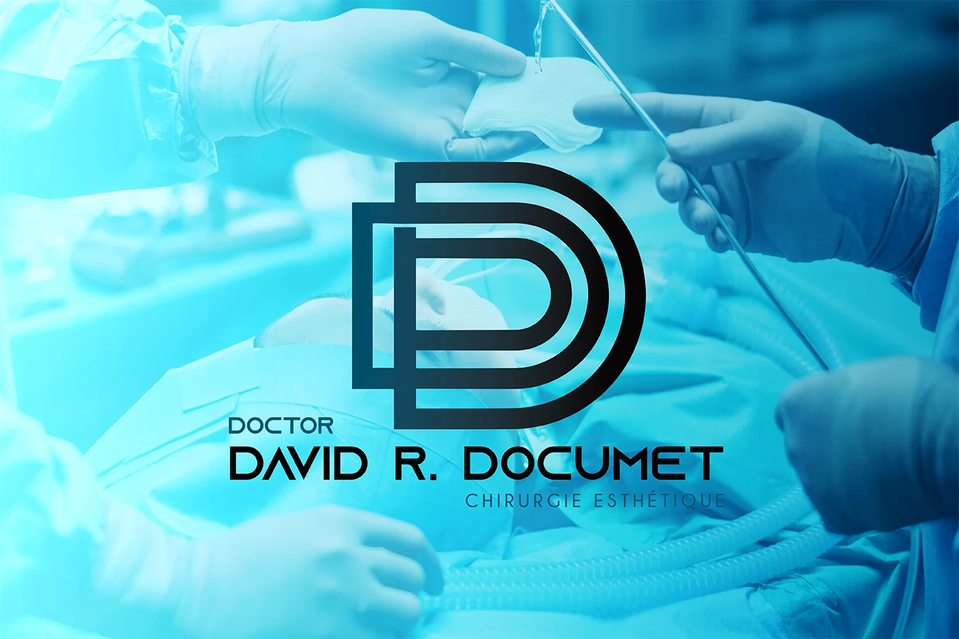 Fotomontaje corporativo de Doctor David Documet para cirugía estética