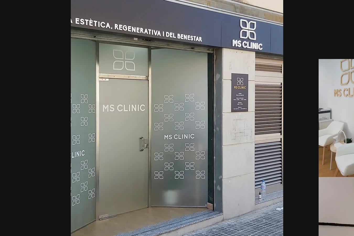 Proyecto coordinado de fachada, identidad interior y privacidad para un centro de estética