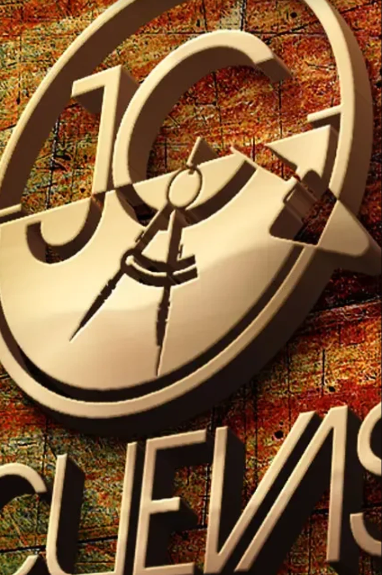 Logotipo corpóreo de J.CUEVAS aplicado sobre una pared interior