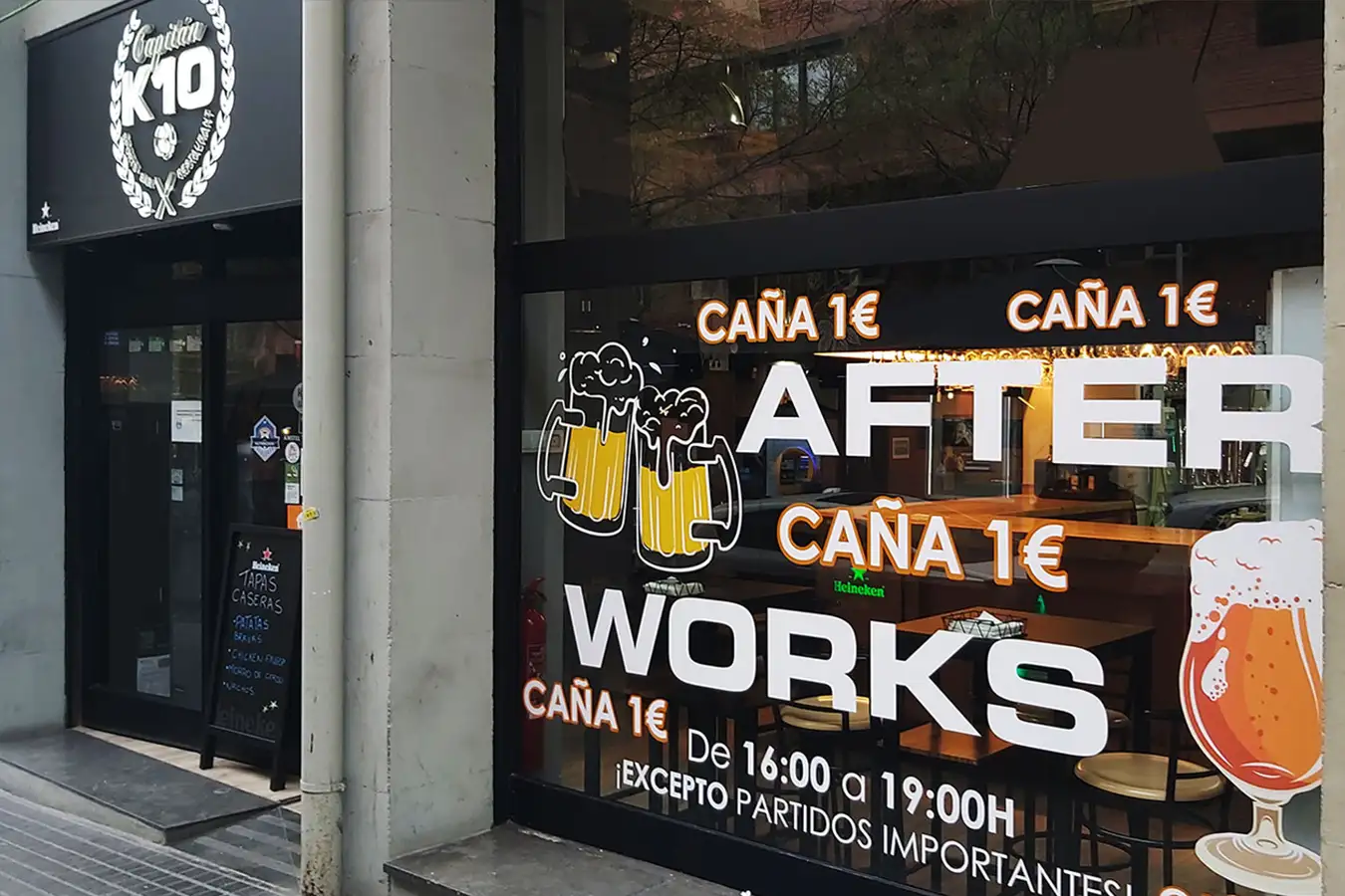 Vinilos decorativos para bar restaurante en Gràcia Barcelona