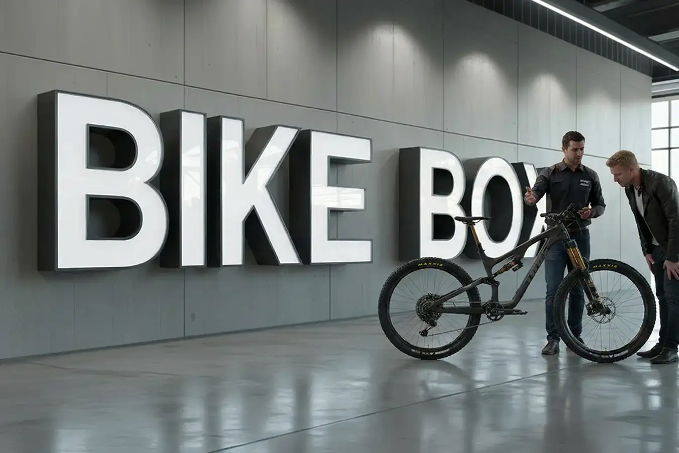 Letras corpóreas en acero inoxidable para box de bicis en Sant Cugat