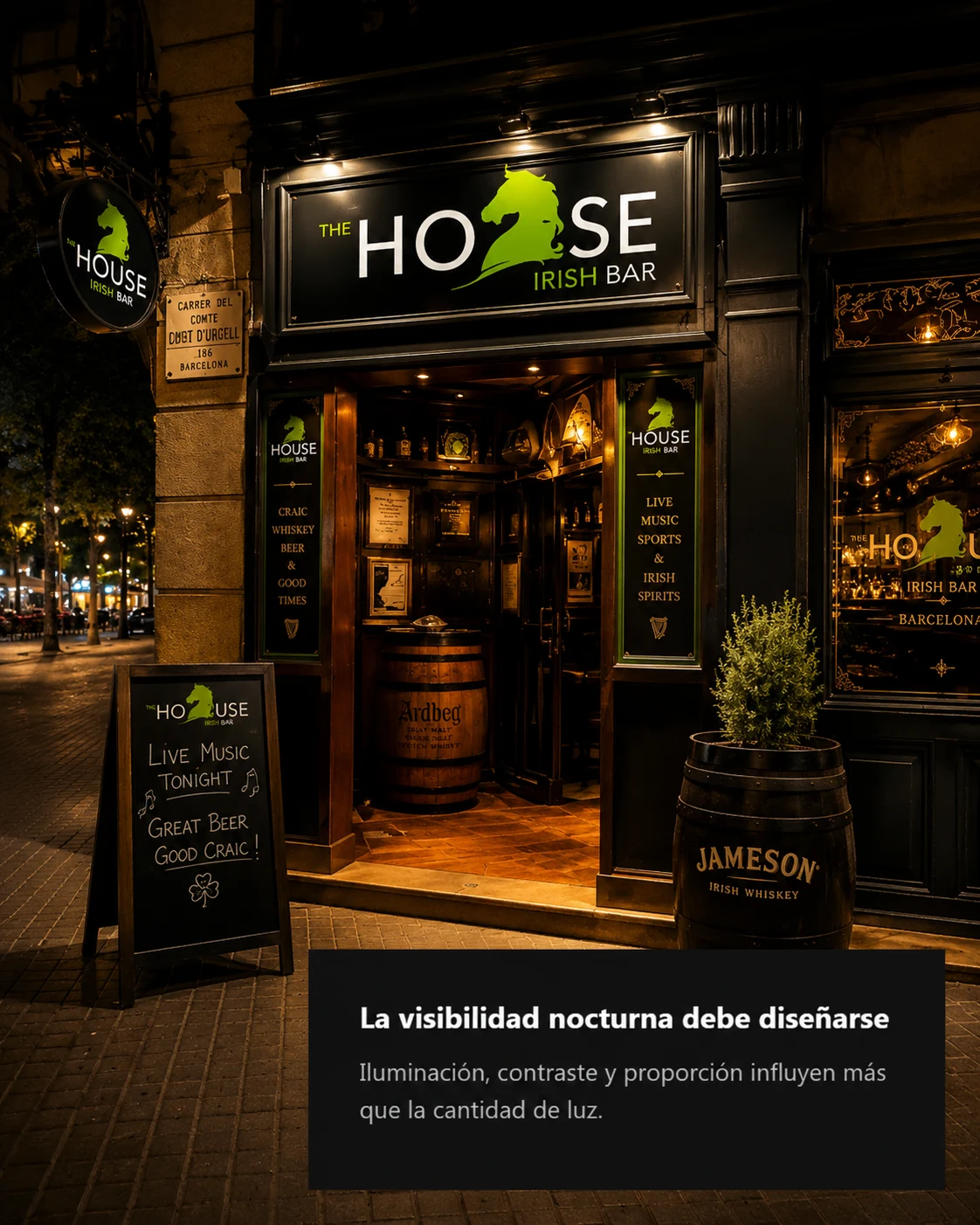 Proyecto de rotulación para un restaurante o bar