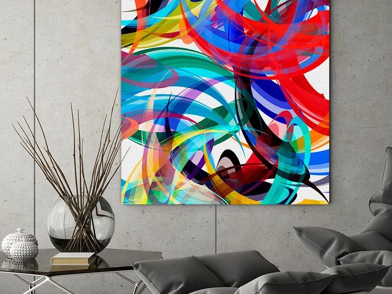 Panel decorativo impreso para un interior comercial